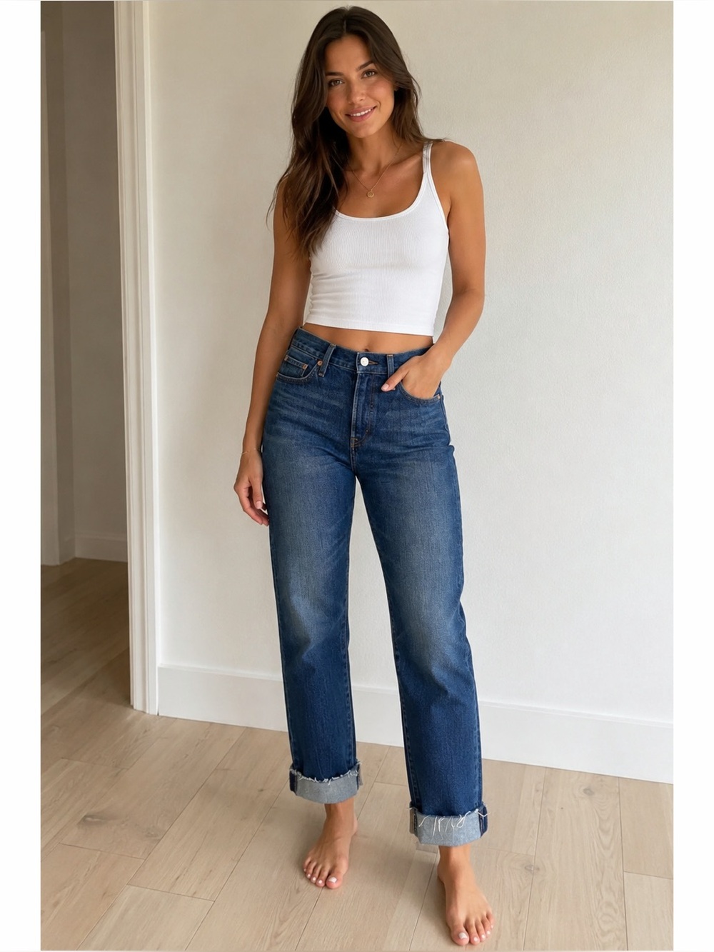 Free People Levi’s Premium Buttonfly White Oak Cone Denim Jeans